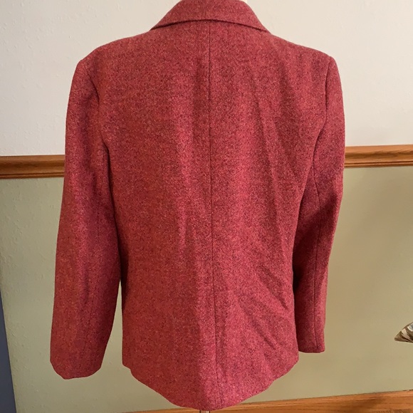 The Edinburgh Woolen Mill Wool Burgundy Blazer 14 - Picture 4 of 6